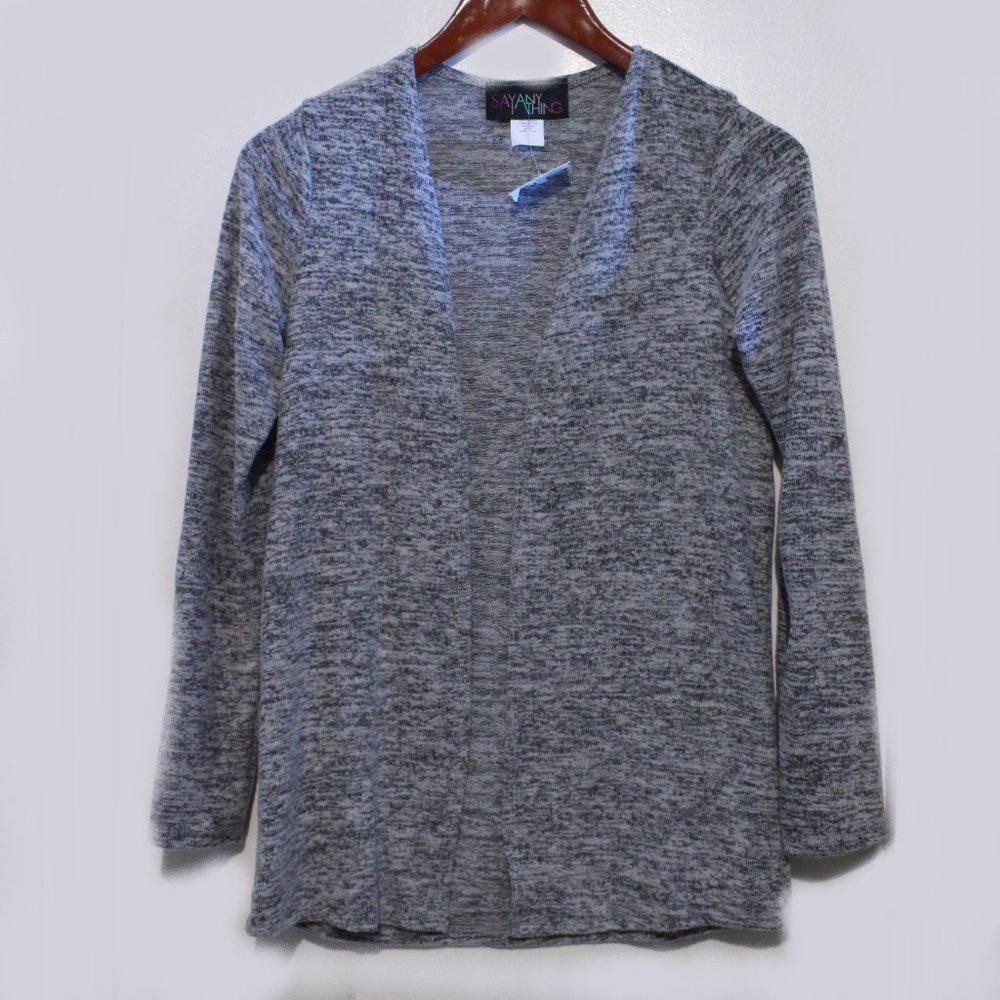 HEATHER GRAY CARDIGAN, SIZE SMALL